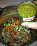 Peas and Veggies in soup