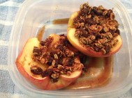 Apple Crumble after microwaving