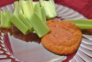 Yummy homemade red pepper hummus-so easy!
