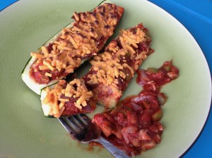 Vegan Zucchini Pizza Boats