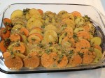 Vegan and Gluten Free Scalloped Two Potatoes