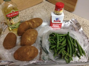 Savory Roasted Potatoes and Green Beans