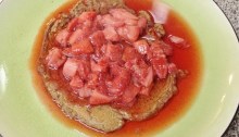Eating for One Personal Pancake with Strawberry Syrup