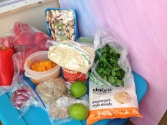 Crockpot Stuffed Peppers & Savory Scones