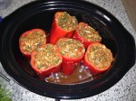 Crockpot Stuffed Peppers & Savory Scones
