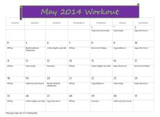 May 14 Workout Schedule