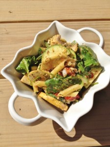 Vegan and Gluten-Free Summery Chimichurri Pesto Pasta Salad