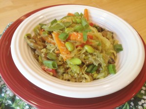 Vegan and Gluten-Free Singapore Flavored Veggie Pasta