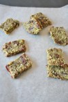 Raw 3 Ingredient Vegan and Gluten-Free Seed-y Cherry Bars, no nuts