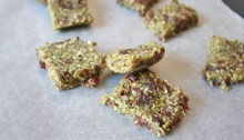 Raw 3 Ingredient Vegan and Gluten-Free Seed-y Cherry Bars, no nuts