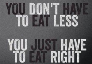 Don't Eat Less, Eat Right!
