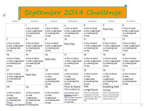 September 2014 Workout Challenge