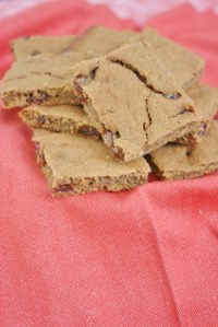 Vegan and Gluten-Free Pumpkin Raisin Blondies