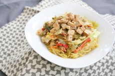 Sunbutter Pad Thai with Spaghetti Squash, vegan, gluten- and sugar-free
