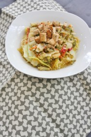 Sunbutter Pad Thai with Spaghetti Squash, vegan, gluten- and sugar-free