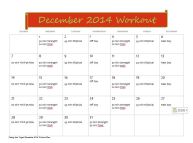 December Workout Plan
