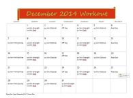 December Workout Plan