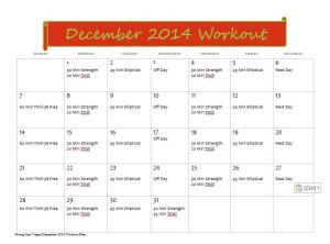 December Workout Plan