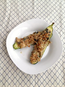 Vegan and Gluten-Free Spinach Artichoke Zucchini Boats