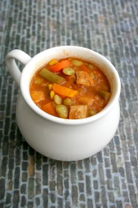 Vegan and Gluten-free BBQ Chicken Soup