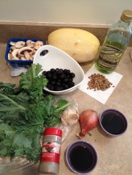 Vegan and Gluten-Free Roasted Veg and Spaghetti Squash with Olive Pesto