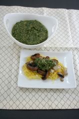 Vegan and Gluten-Free Roasted Veg and Spaghetti Squash with Olive Pesto