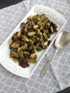 Perfect Holiday Side-dish - Vegan and Gluten-Free Sage Roasted Brussels Sprouts and Mushrooms