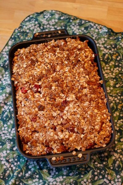 Vegan and Gluten-Free and Refined Sugar Free Apple Cranberry Crumble - Elimination Diet Dessert