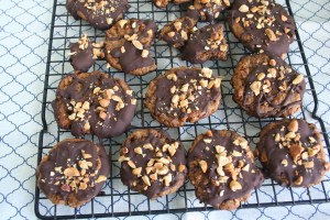 Holiday Baking Time! Vegan and Gluten-Free Chocolate Covered PB Pretzel Cookies