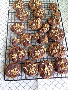 Holiday Baking Time! Vegan and Gluten-Free Chocolate Covered PB Pretzel Cookies