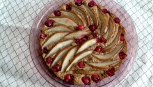 Vegan, Gluten-Free, and No Processed Sugar Pear Cranberry Almond Cake