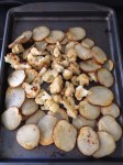 Vegan and Gluten-Free Cheesy Roasted Potatoes and Cauliflower