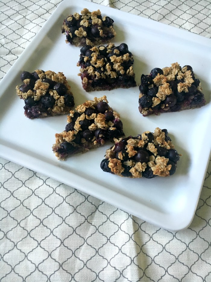 Super Simple Vegan, Gluten-Free, and Refined Sugar-Free Blueberry Crumb Bars