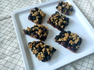 Super Simple Vegan, Gluten-Free, and Refined Sugar-Free Blueberry Crumb Bars