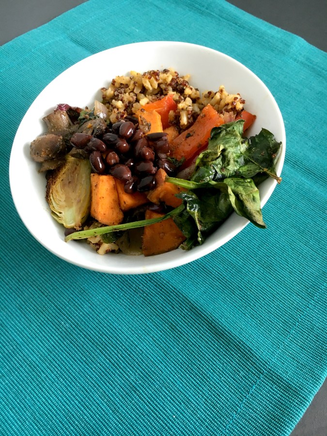 Vegan and Gluten-free Roasted Vegetable Nutrient Breakfast Bowl