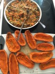 Vegan and Gluten-free Holiday Inspired Stuffed Sweet Potatoes with Creamy "Chz" Sauce