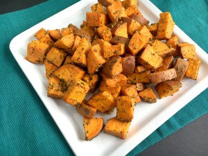 The perfect side-dish for any party or potluck - Vegan and Gluten-Free Dijon Roasted Sweet Potatoes