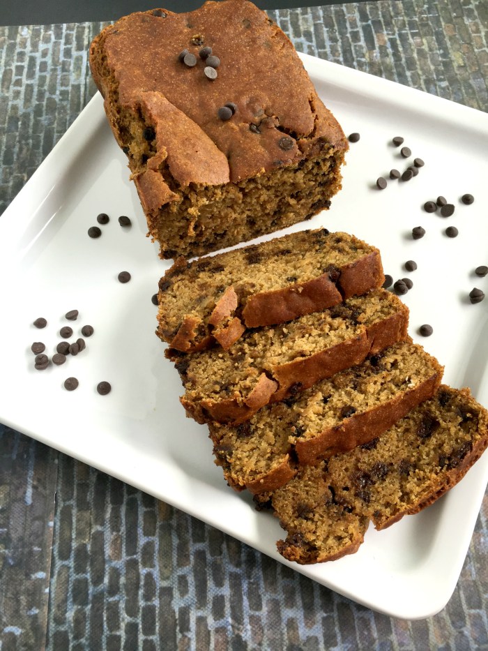 Vegan and Gluten-Free Decedent PB Chocolate Chip Banana Bread