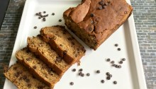 Vegan and Gluten-Free Decedent PB Chocolate Chip Banana Bread