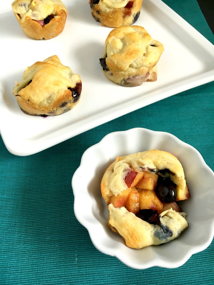 Vegan Blueberry Nectarine Biscuit Cups that are the perfect summer BBQs!
