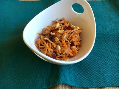 Vegan and Gluten-Free Spiralized Sweet Potato and Apple Salad