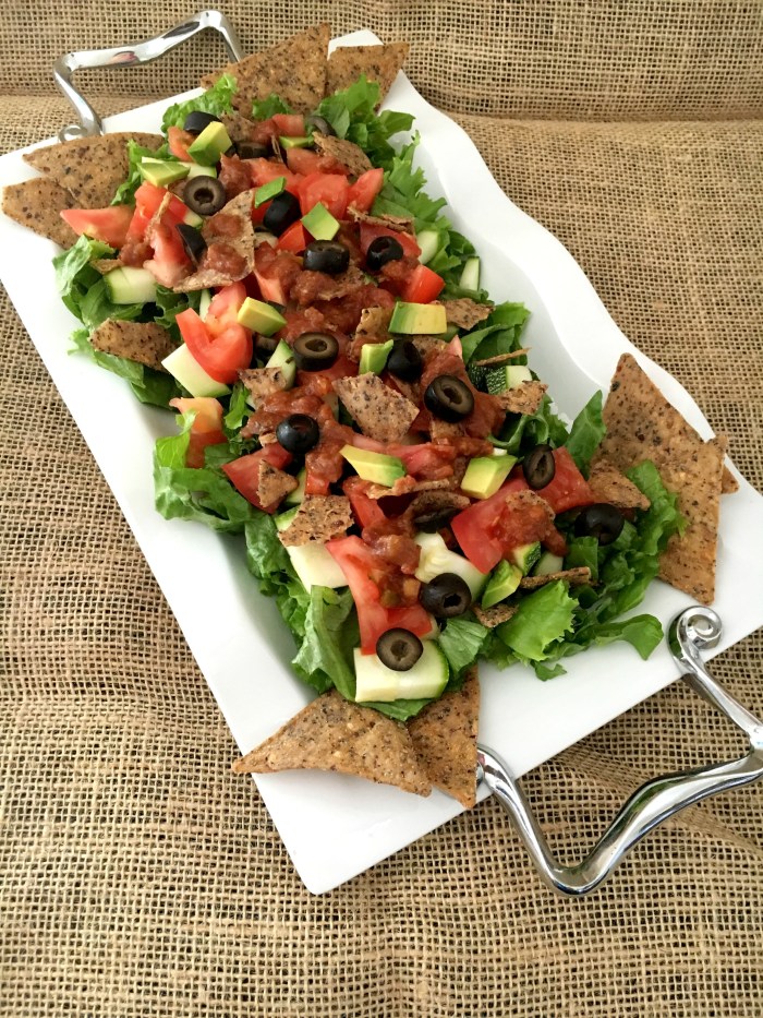 The perfect BBQ or Party salad for every gues - Vegan and Gluten-Free Simplest Taco Salad Ever