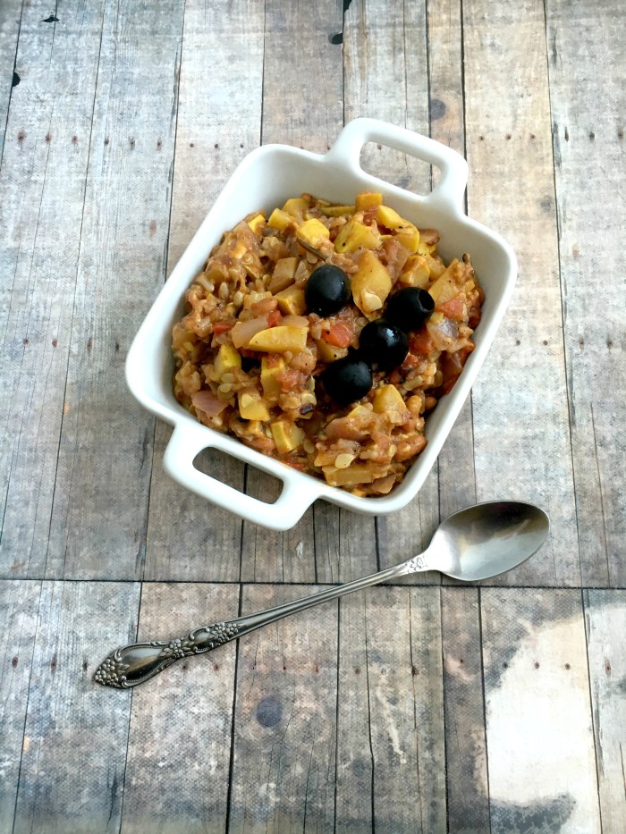 Vegan and Gluten-Free No Bake Yellow Squash Taco Casserole
