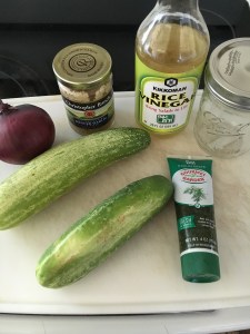 Use up those end of summer cucumbers in a different way - Vegan and Gluten-Free Cucumber Salad