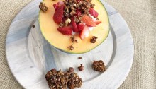 The Perfect Power Bowl - No Extra Dishes - Vegan and Gluten-Free Cantaloupe Breakfast Bowl