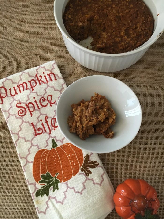 The Perfect Fall Brunch Comfort Food - Vegan and Gluten-Free Pumpkin Oatmeal Casserole