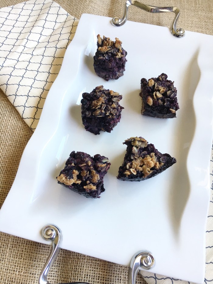Vegan and Gluten-Free Wild Blueberry Streusel Bars