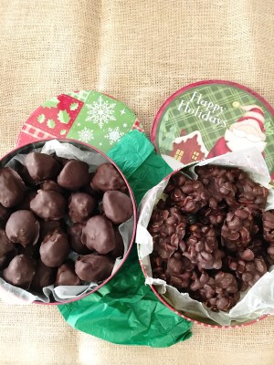 Best Gifts are Homemade Gifts! Vegan, Gluten-Free, and Easy Chocolate Peanut Clusters and Chocolate Covered Peanut Butter Balls