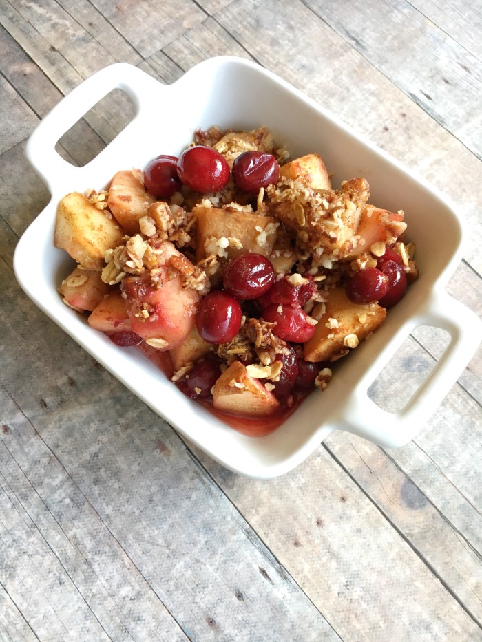 Simple and Delicious - Vegan, Gluten-Free, and Sugar-Free Cranberry Pear Crumble - Elimination Diet Recipe