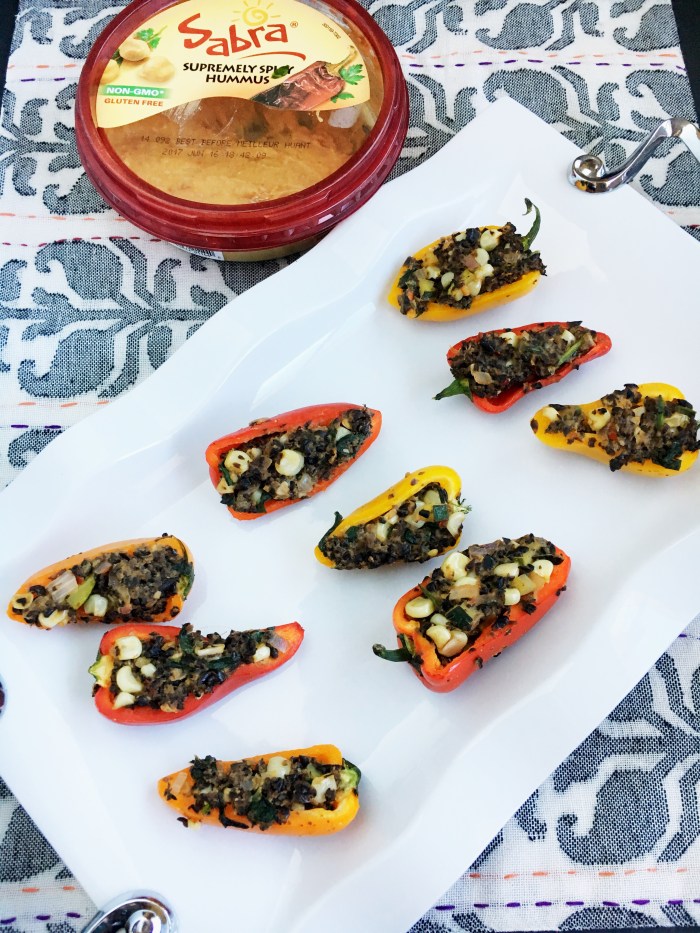 Vegan and Gluten-Free Sabra Hummus Stuffed Taco Mini Peppers